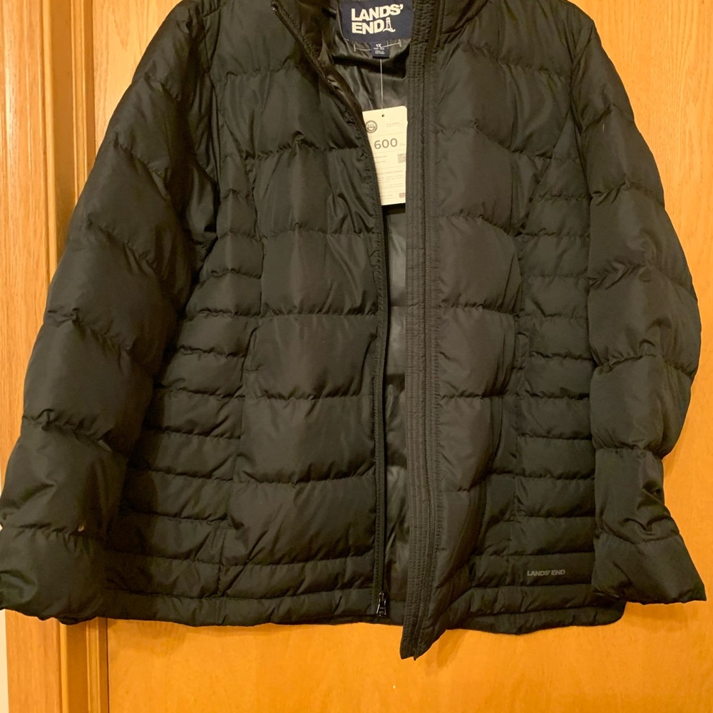 Lands' End Quilted Black Jacket
